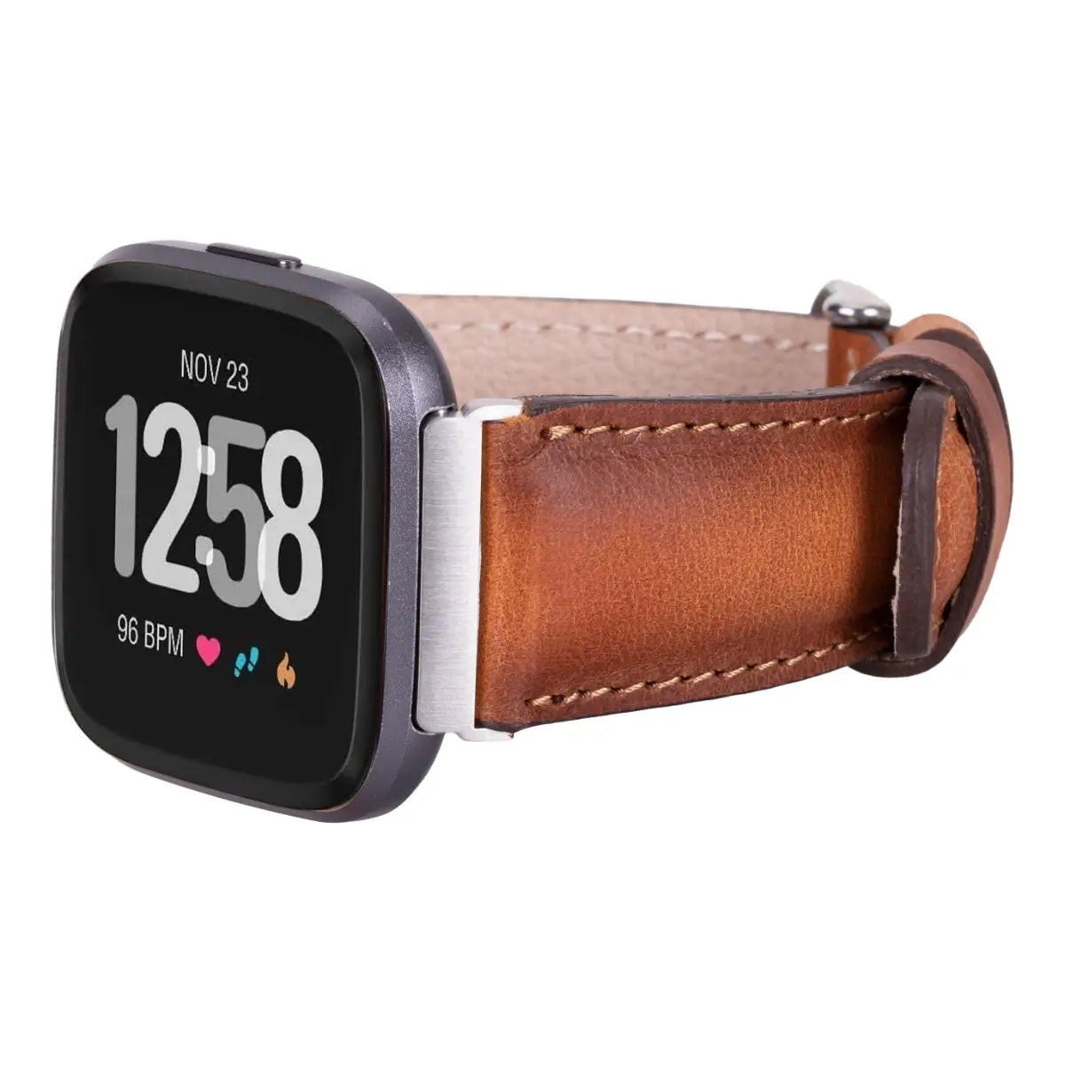 Burnished Brown Leather Fitbit Watch Band