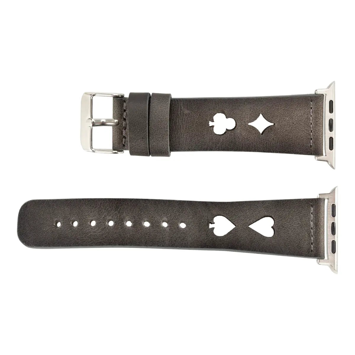 Burnished Gray Leather Sport Apple Watch Band