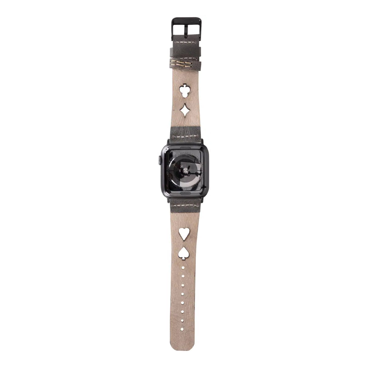 Burnished Gray Leather Sport Apple Watch Band 