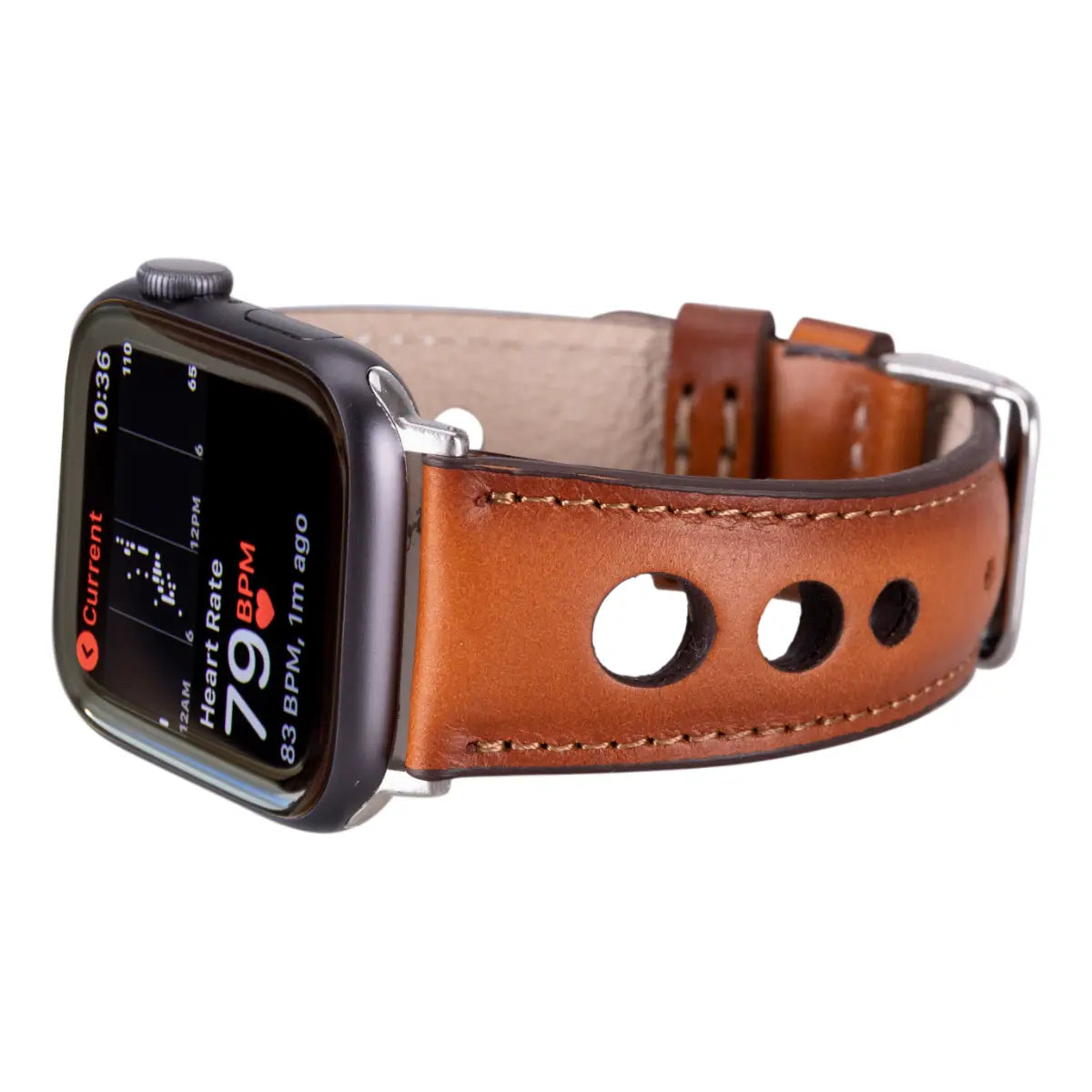 Burnished Tan Leather Rally Apple Watch Band