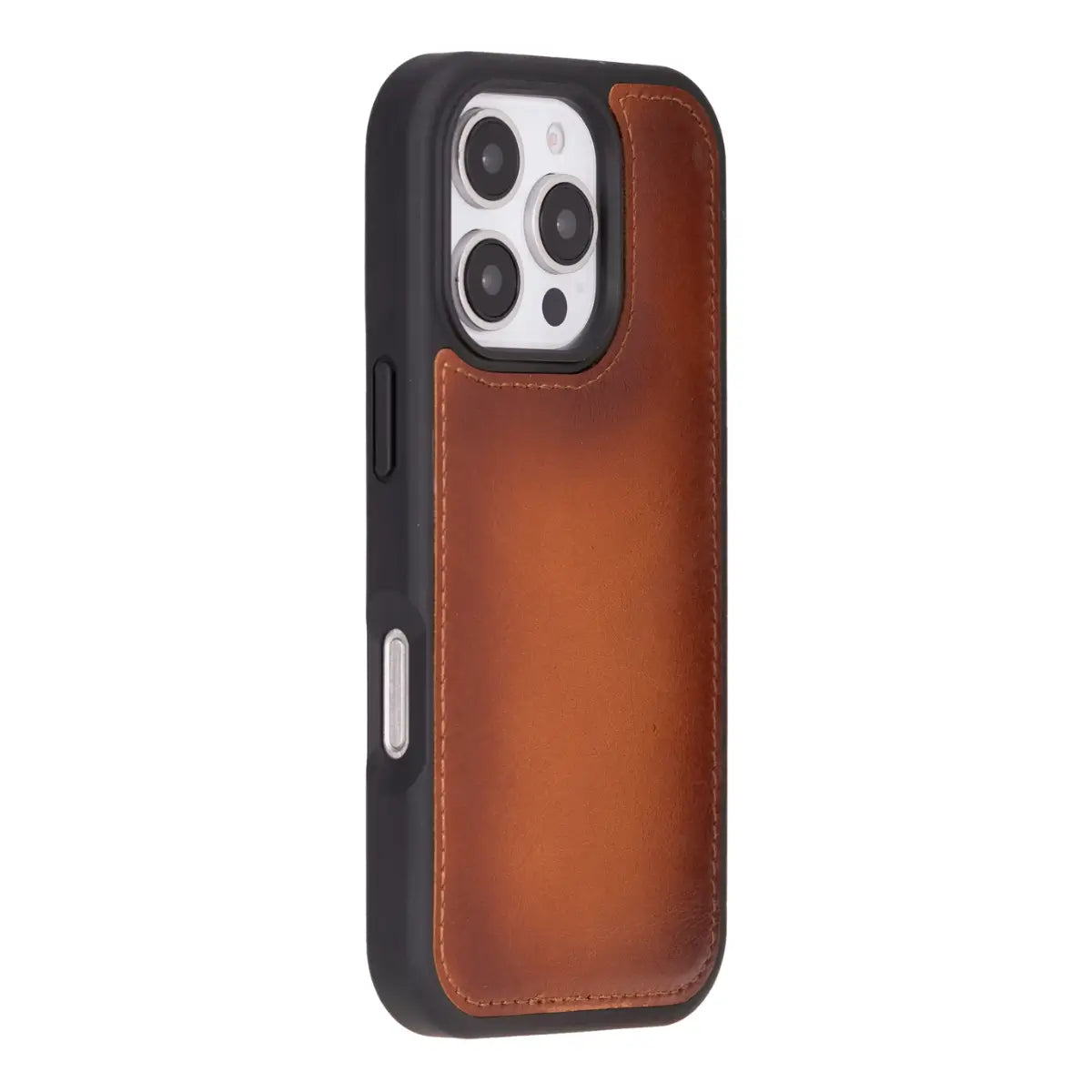 Burnished Tan Leather Wallet Case for iPhone 16 Pro