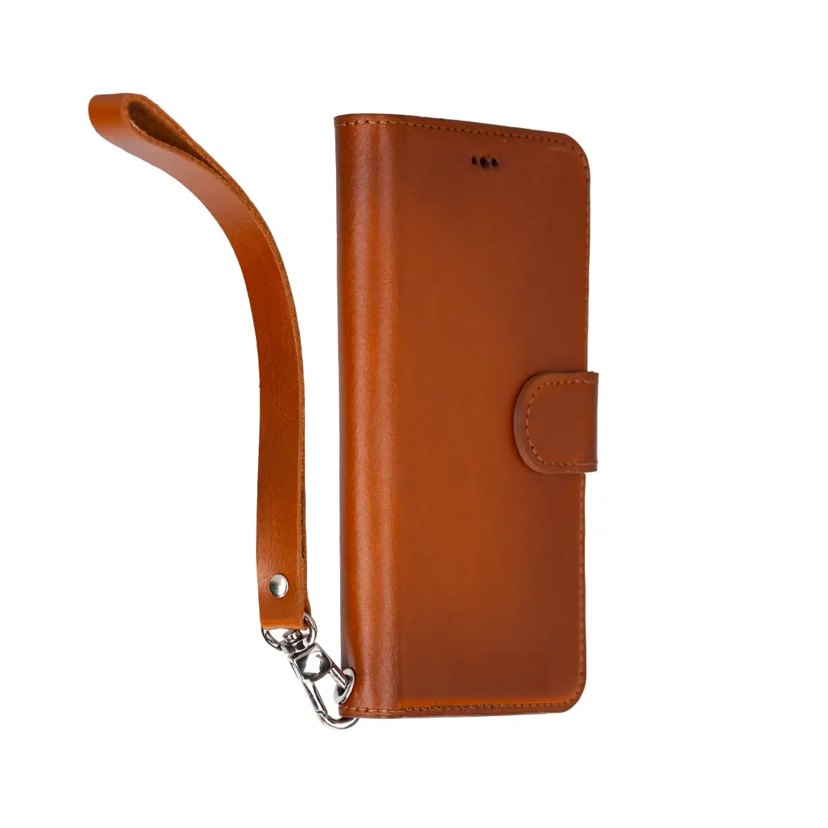 Burnished Tan Leather Wrist Strap for Phone Cases