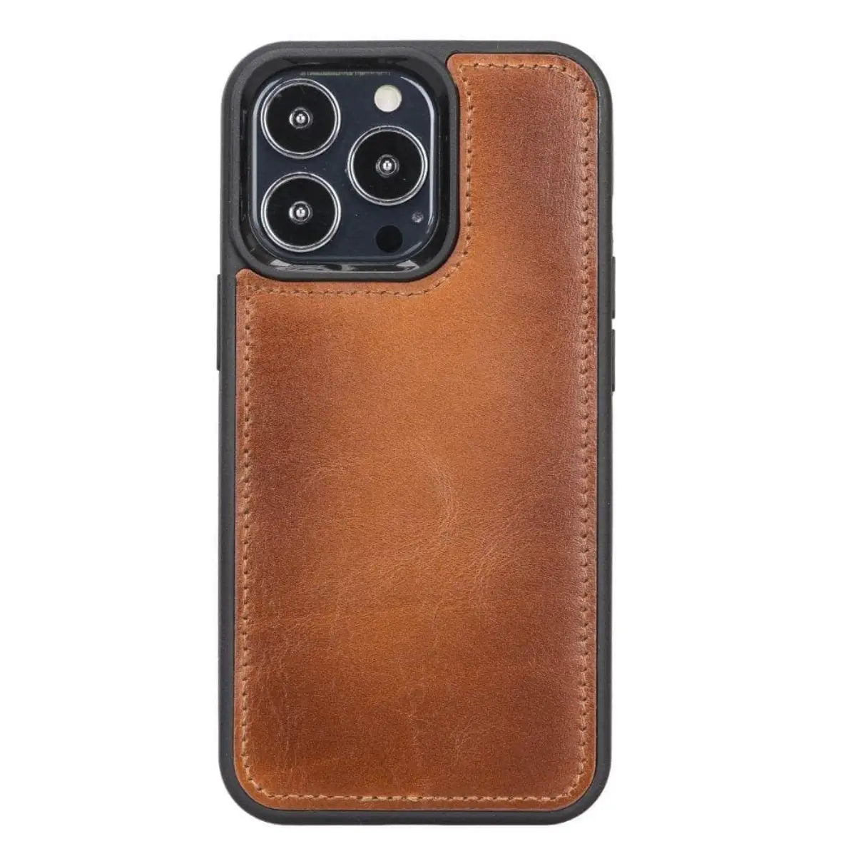 Camel Brown Leather Wallet Case for iPhone 13 Pro Max