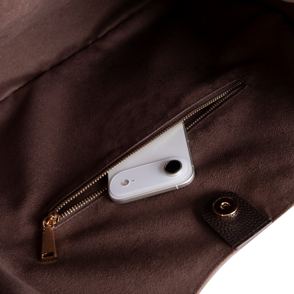 Carina Suede Leather Women's Bag Brown