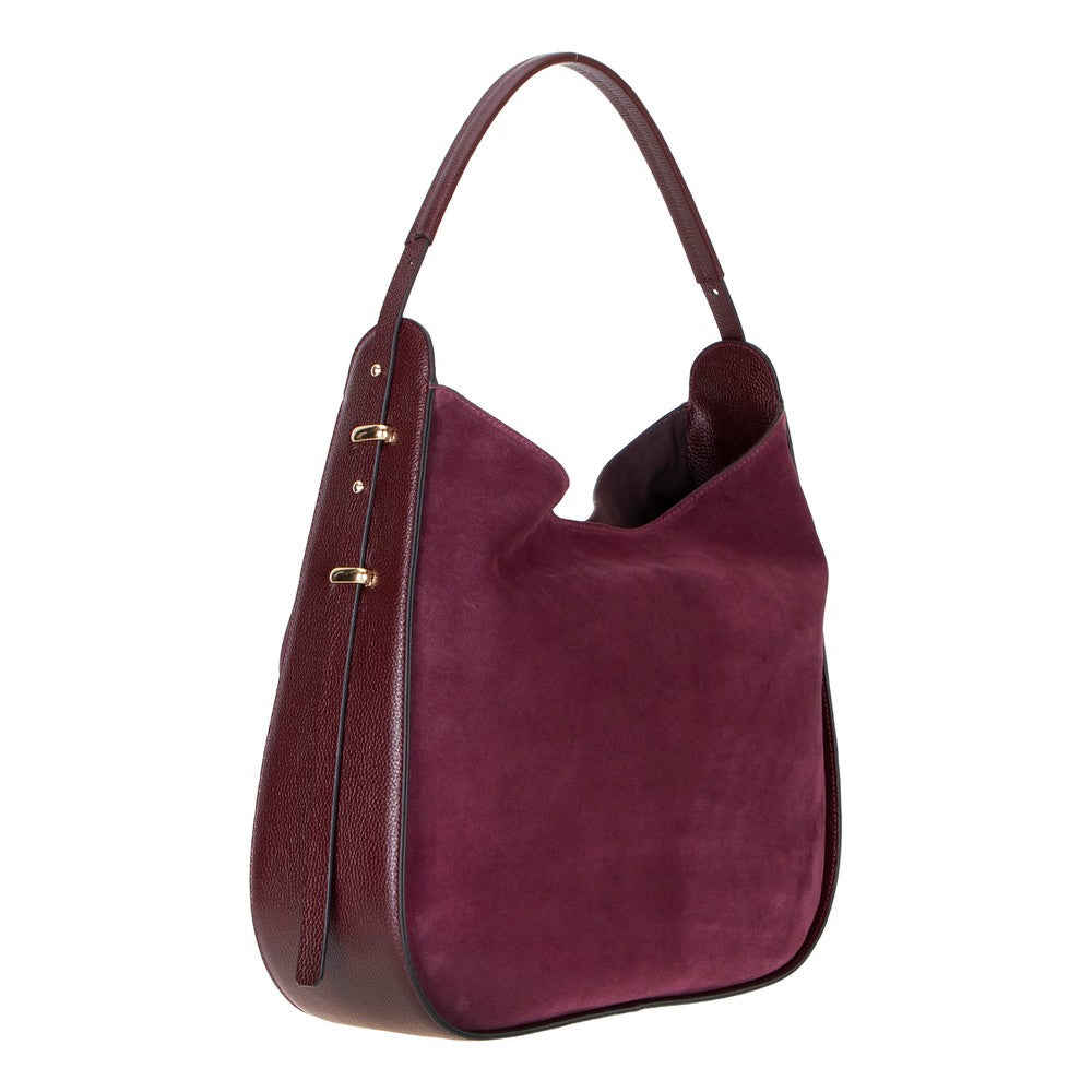 Carina Suede Leather Women's Bag Burgundy