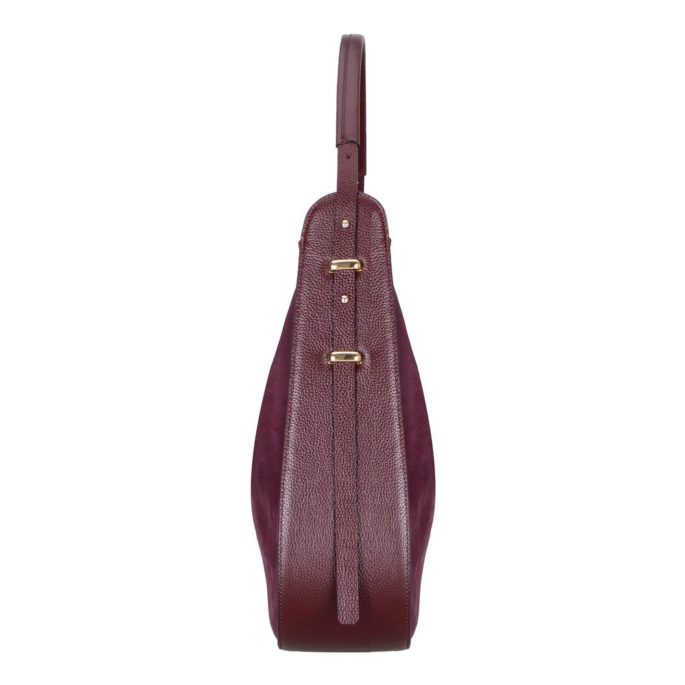 Carina Suede Leather Women's Bag Burgundy