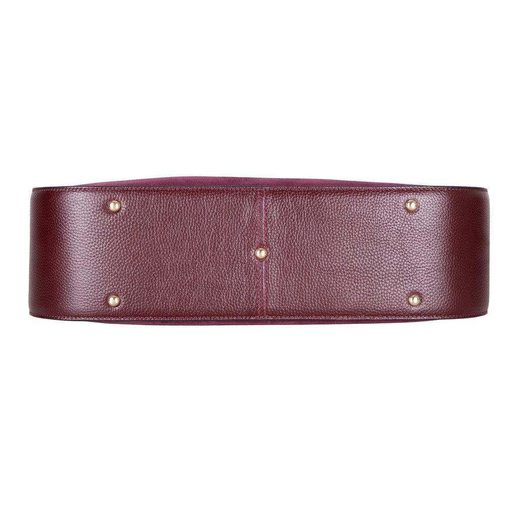 Carina Suede Leather Women's Bag Burgundy