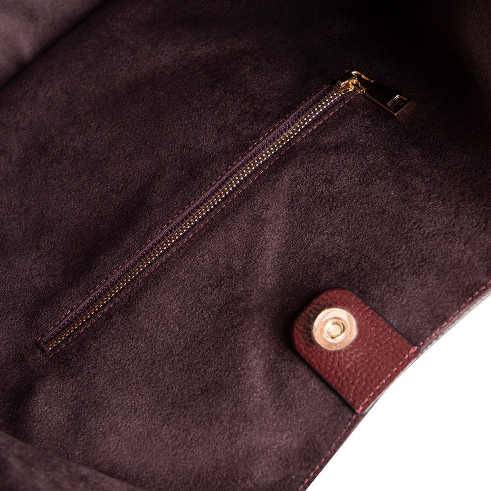 Carina Suede Leather Women's Bag Burgundy