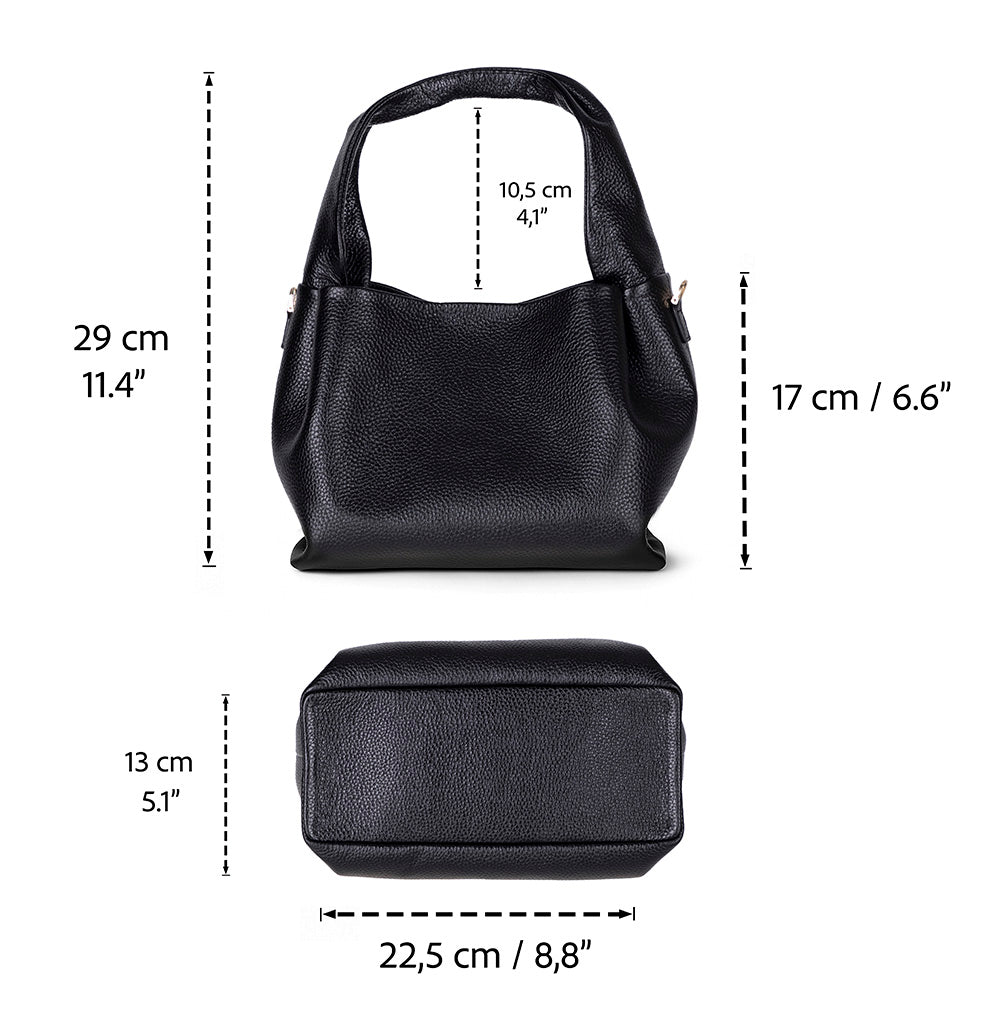 Cortina Women's Leather Bag - Black