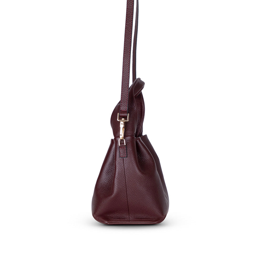 Cortina Women's Leather Bag - Burgundy