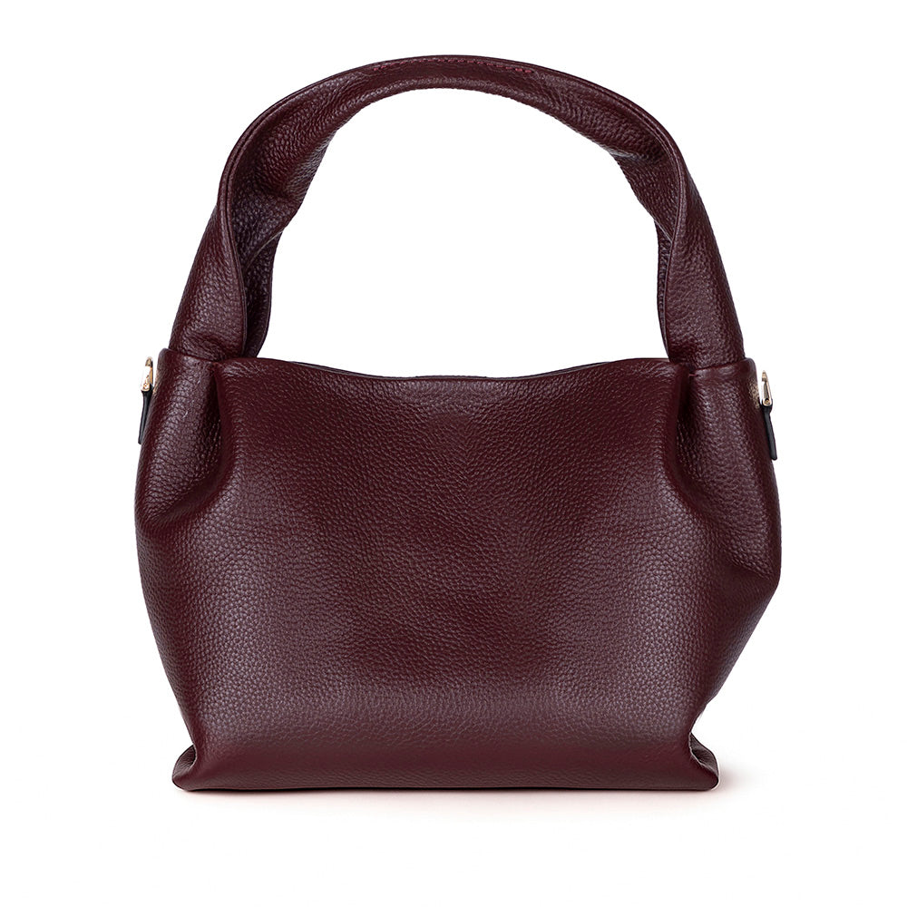 Cortina Women's Leather Bag - Burgundy