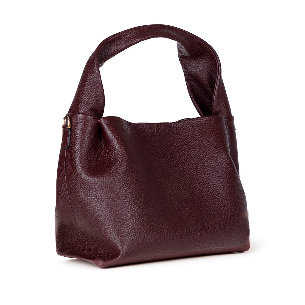 Cortina Women's Leather Bag - Burgundy