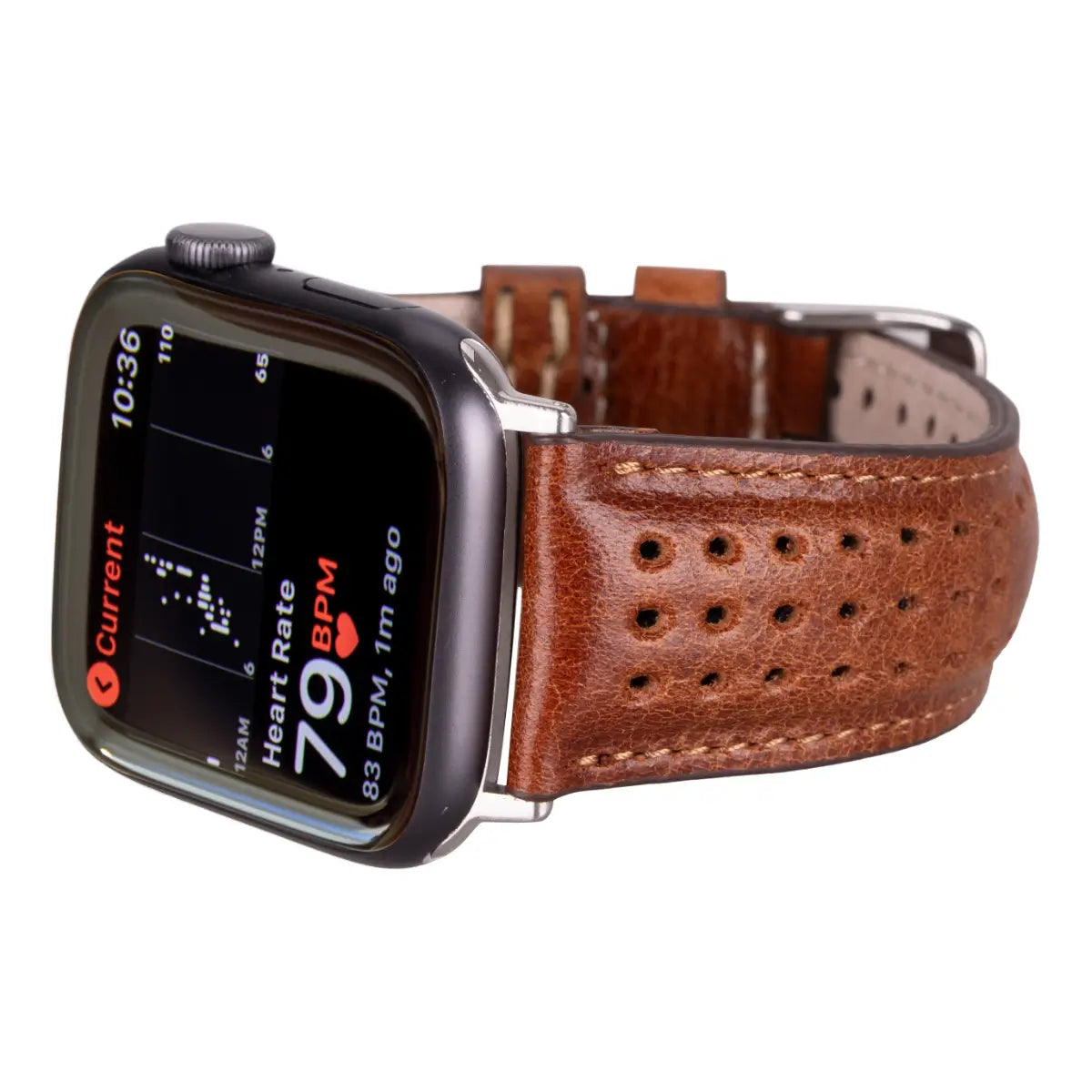 Dark Brown Leather Rally Apple Watch Band