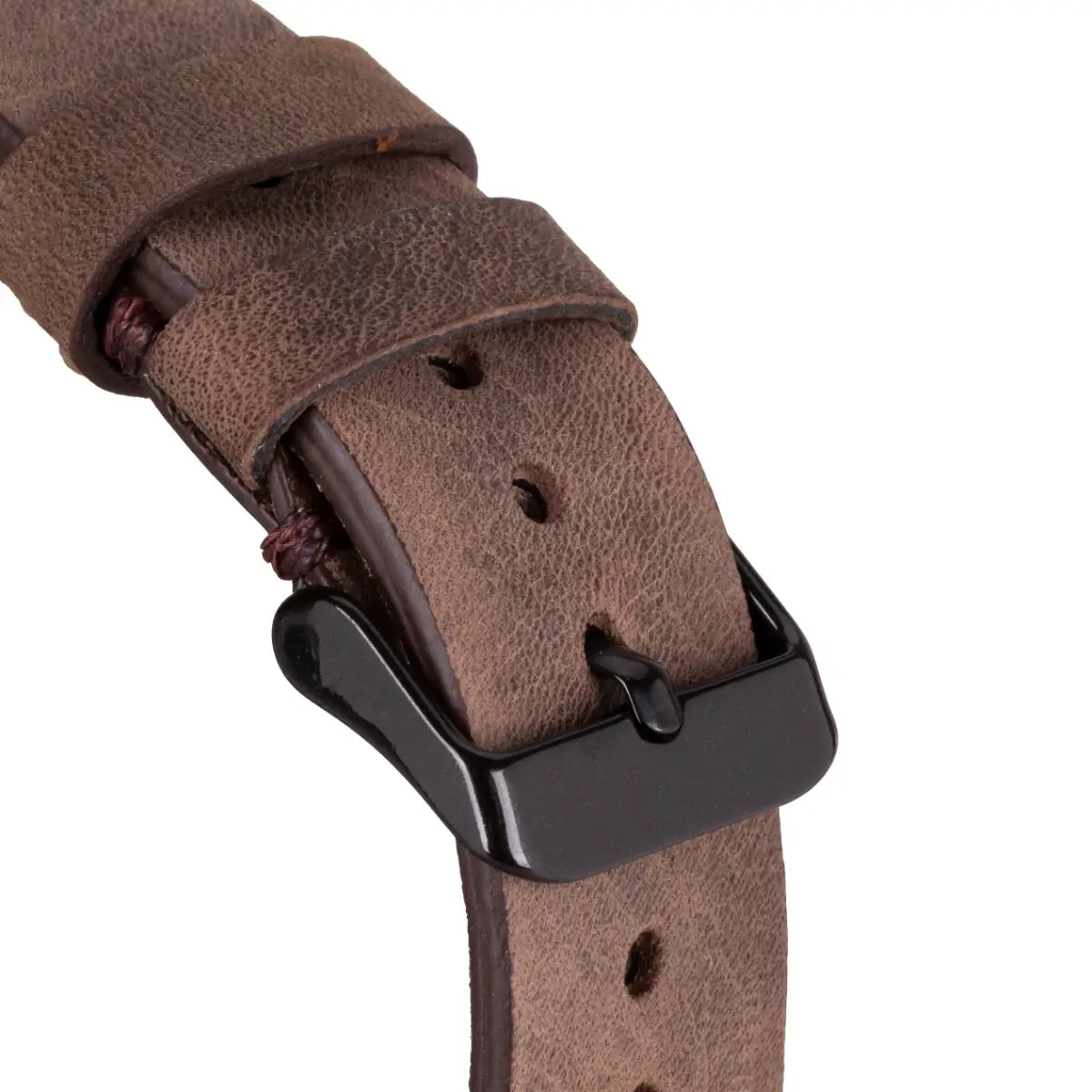 Dark Brown Leather Sport Apple Watch Band