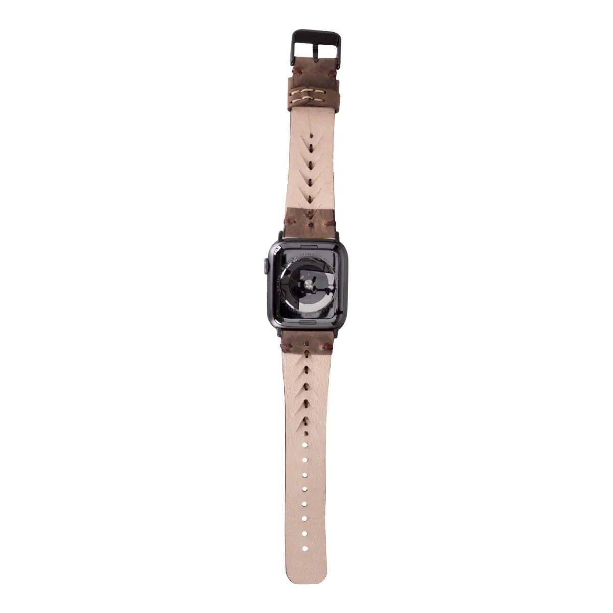 Dark Brown Leather Sport Apple Watch Band
