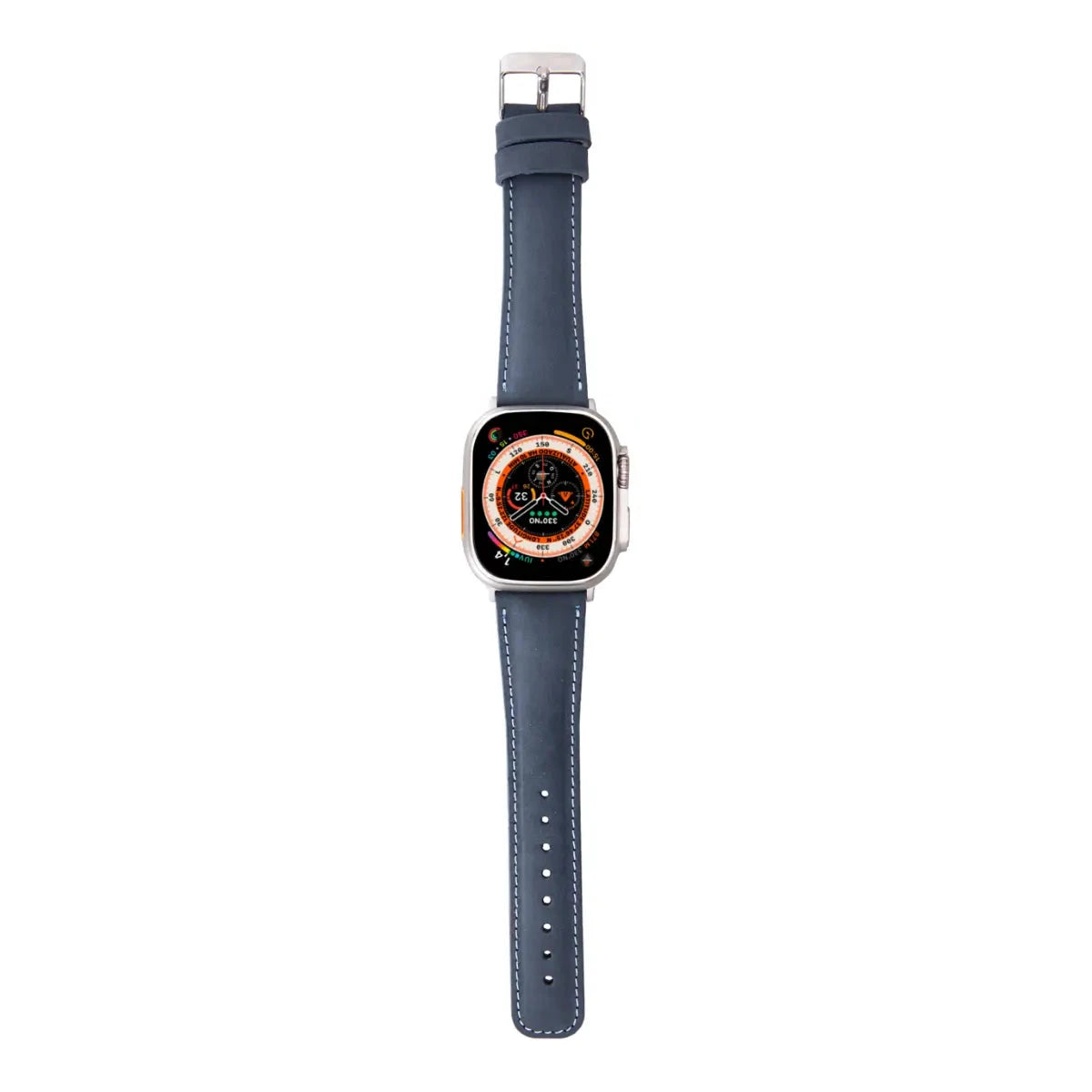 Distressed Blue Leather Classic Apple Watch Band