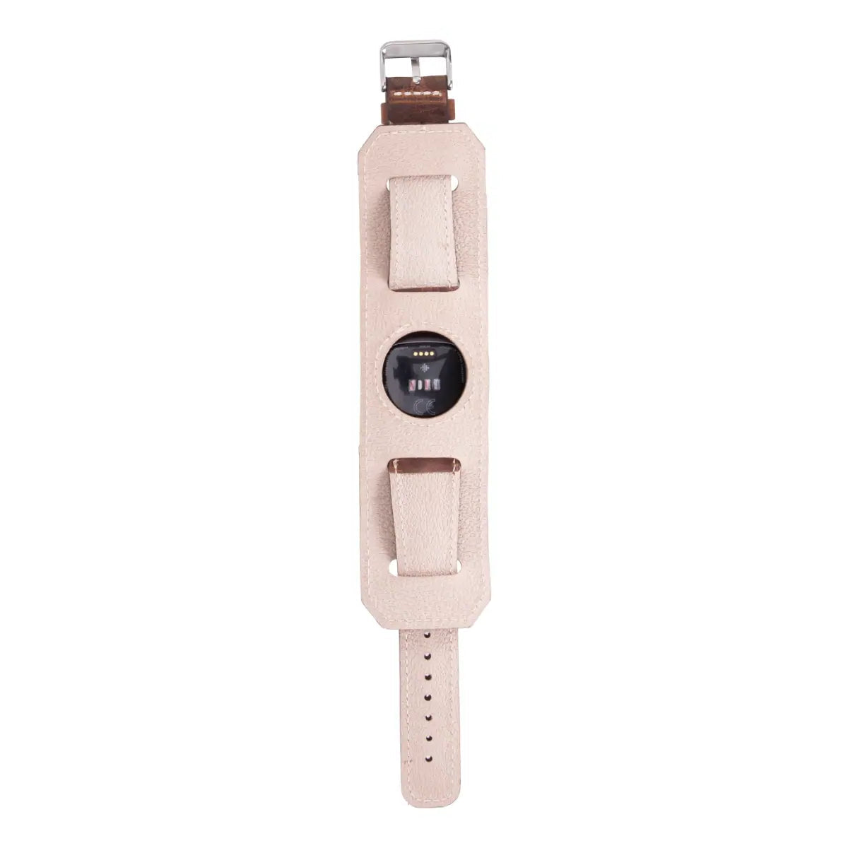 Distressed Brown Leather Cuff Fitbit Watch Band