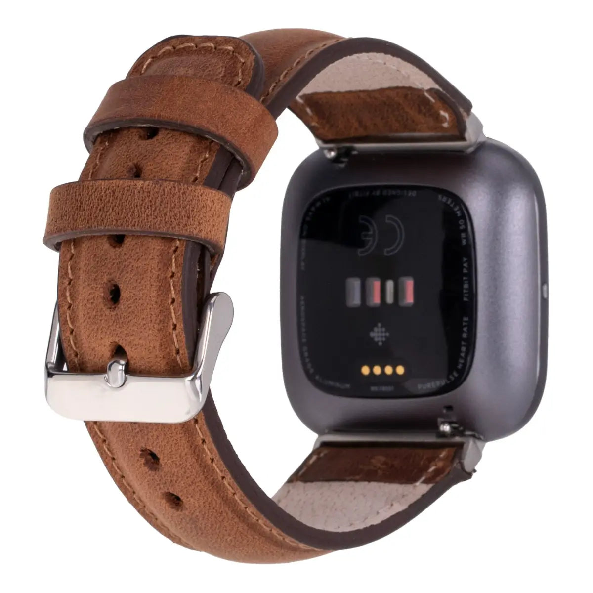 Distressed Brown Leather Fitbit Watch Band