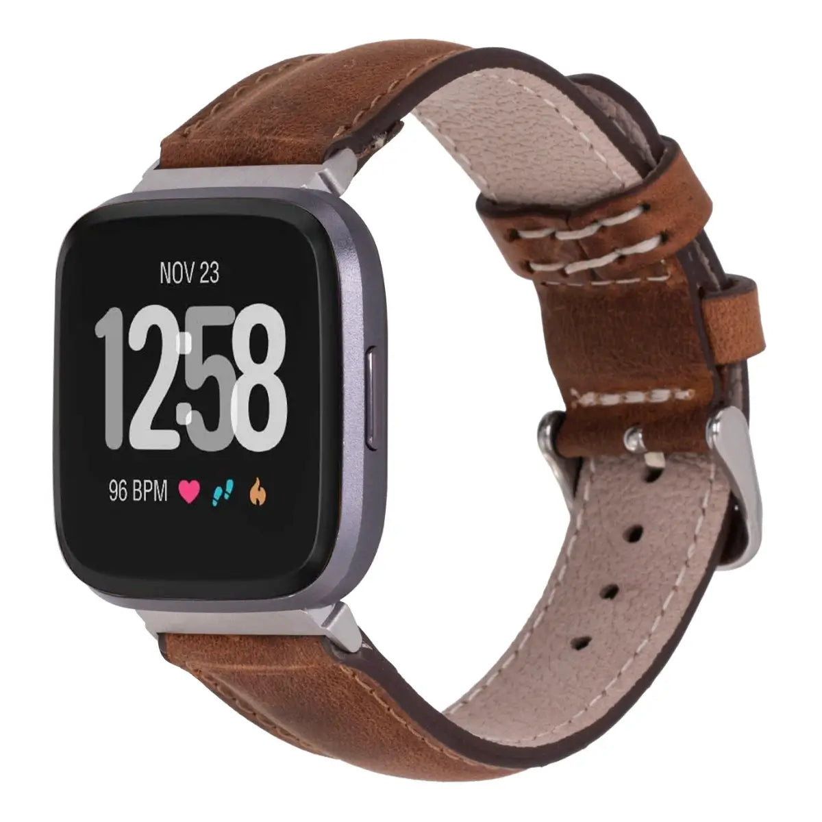 Distressed Brown Leather Fitbit Watch Band