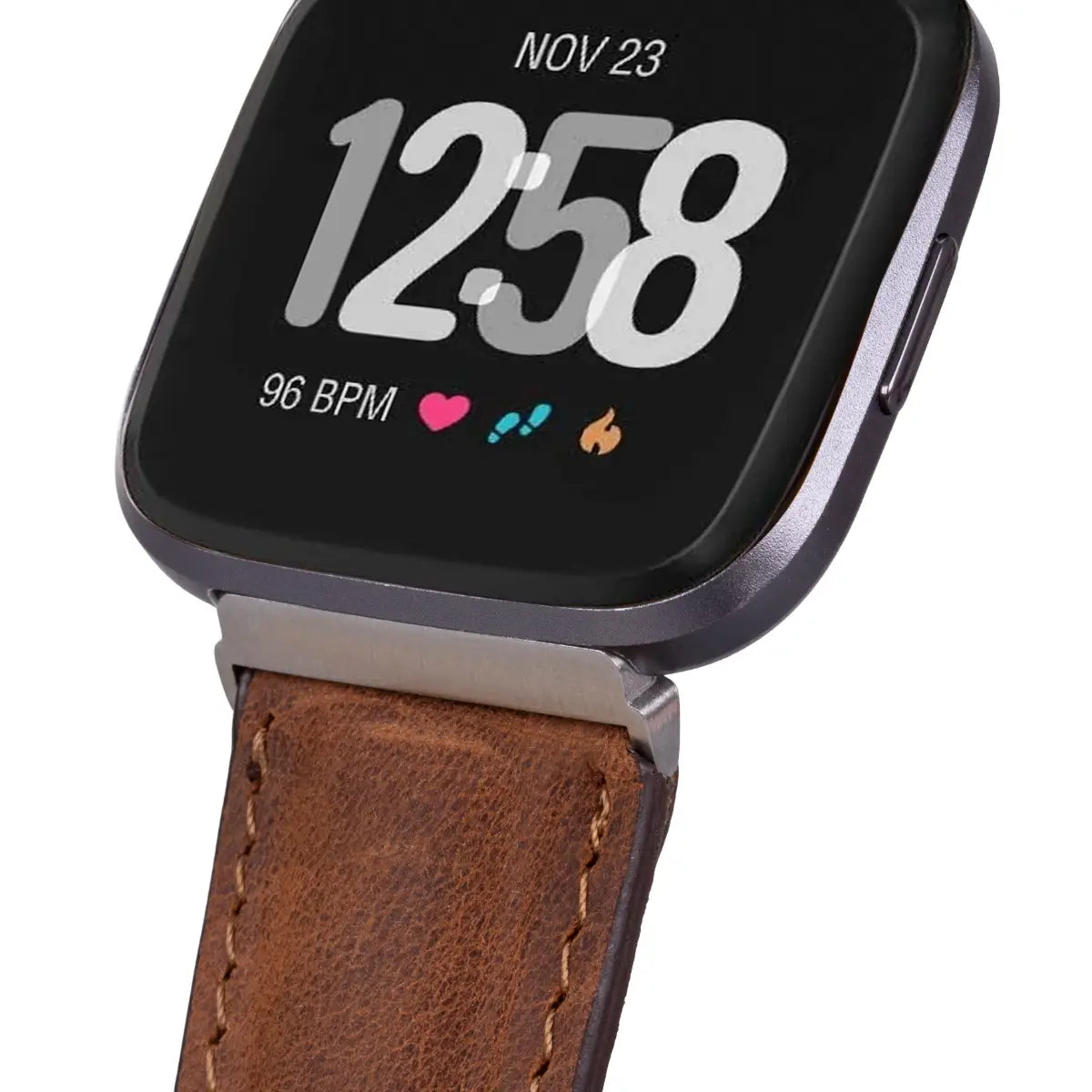 Distressed Brown Leather Fitbit Watch Band