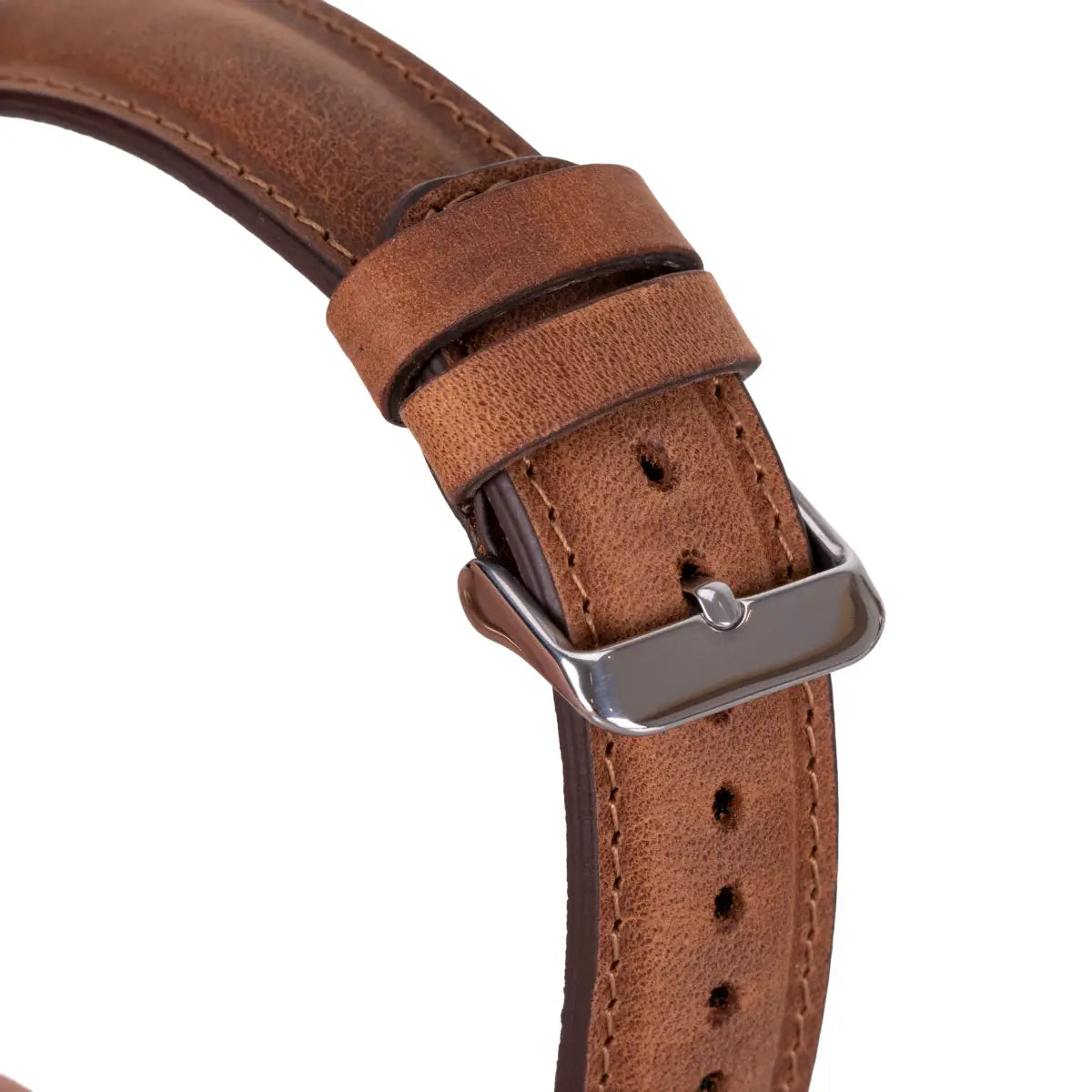 Distressed Brown Leather Fitbit Watch Band