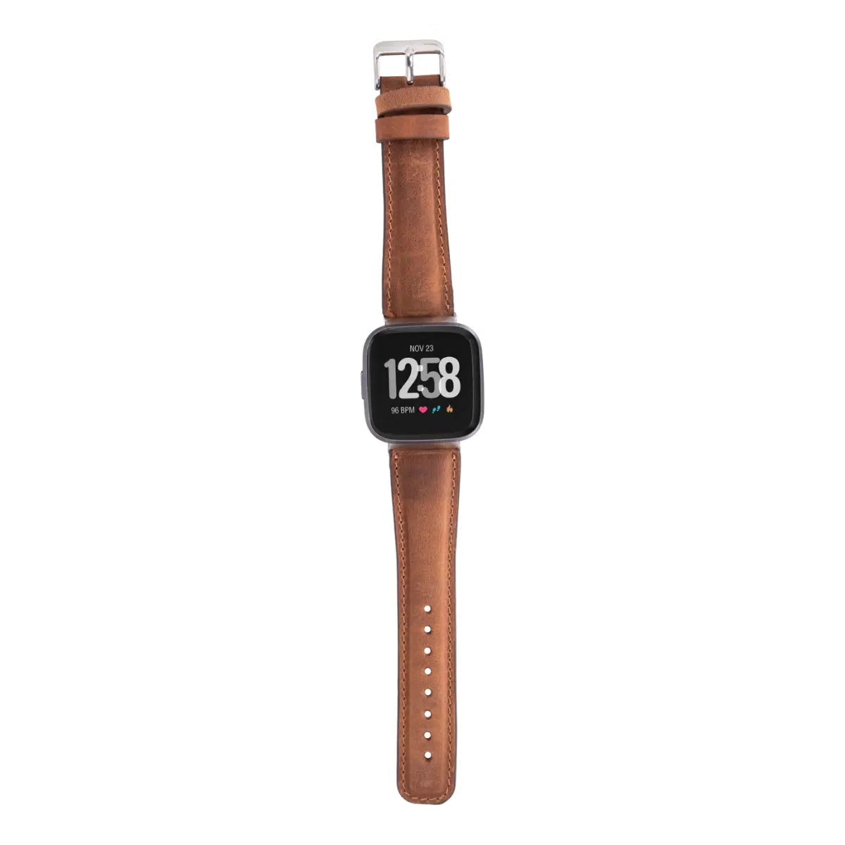 Distressed Brown Leather Fitbit Watch Band