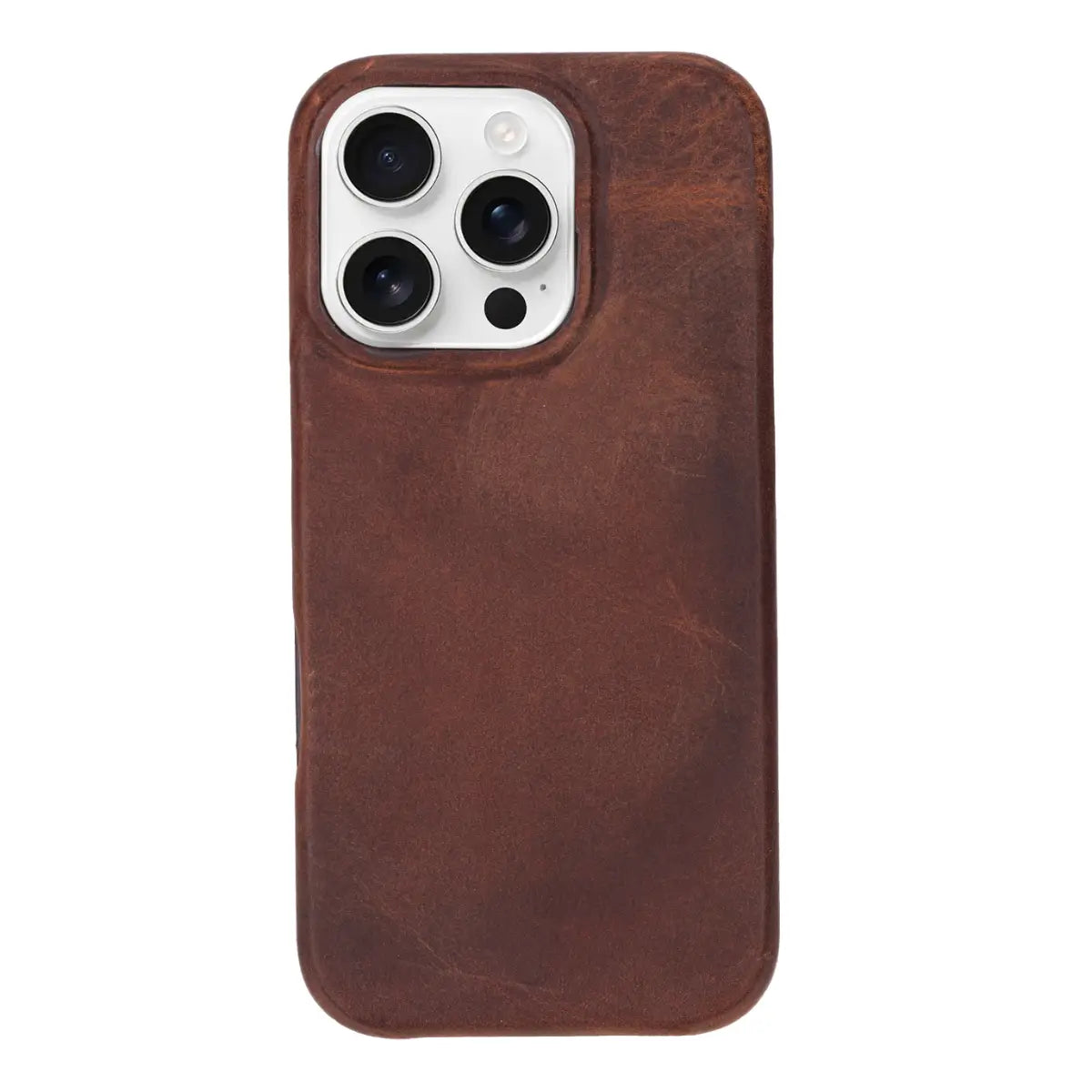 Distressed Brown Leather Prestige Wallet Case for iPhone 16 Pro