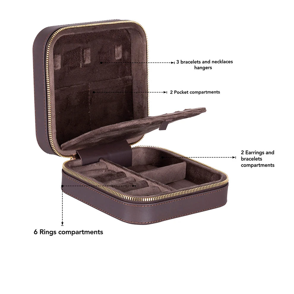 Leather Jewelry Box-Espresso