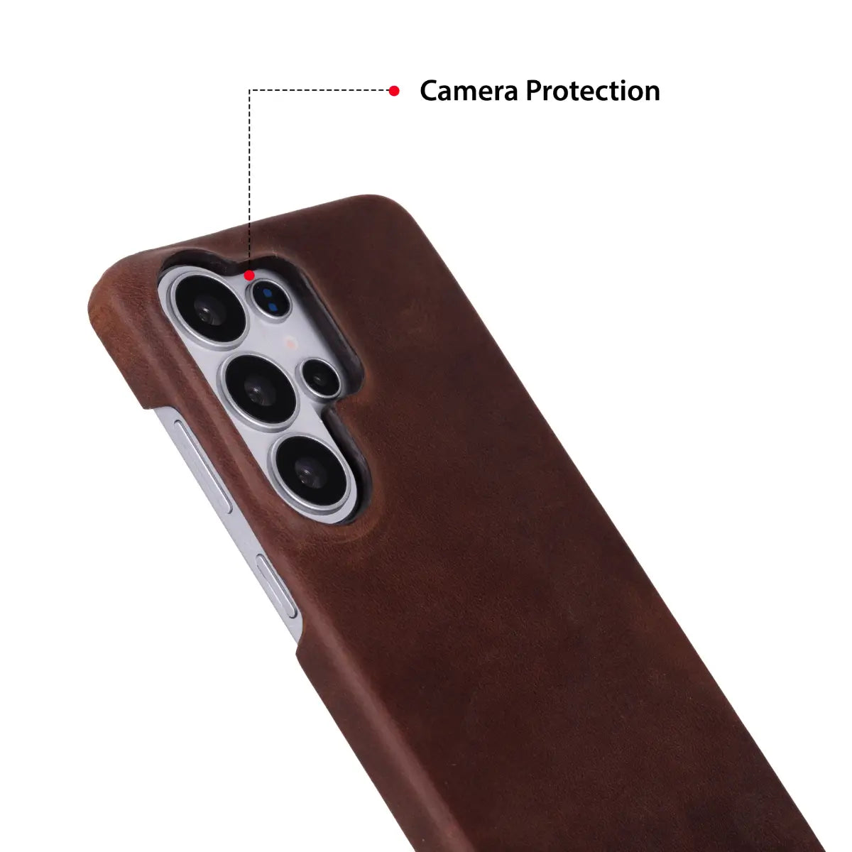Galaxy S26 Ultra Leather Case – Distressed-Brown (Rivo)