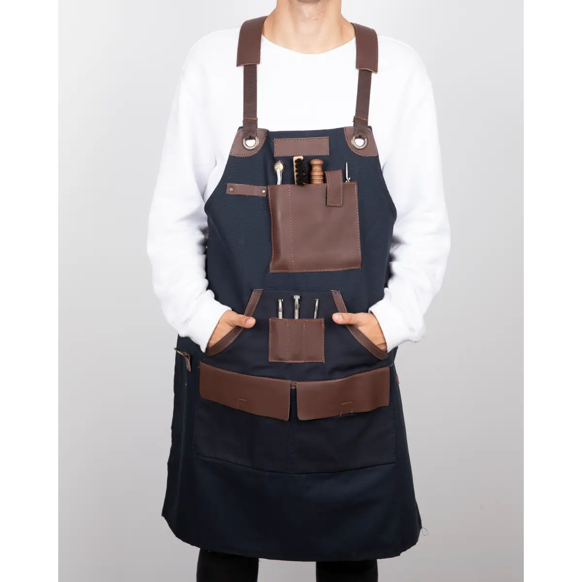 Leather Apron - Blue | O2 Leather