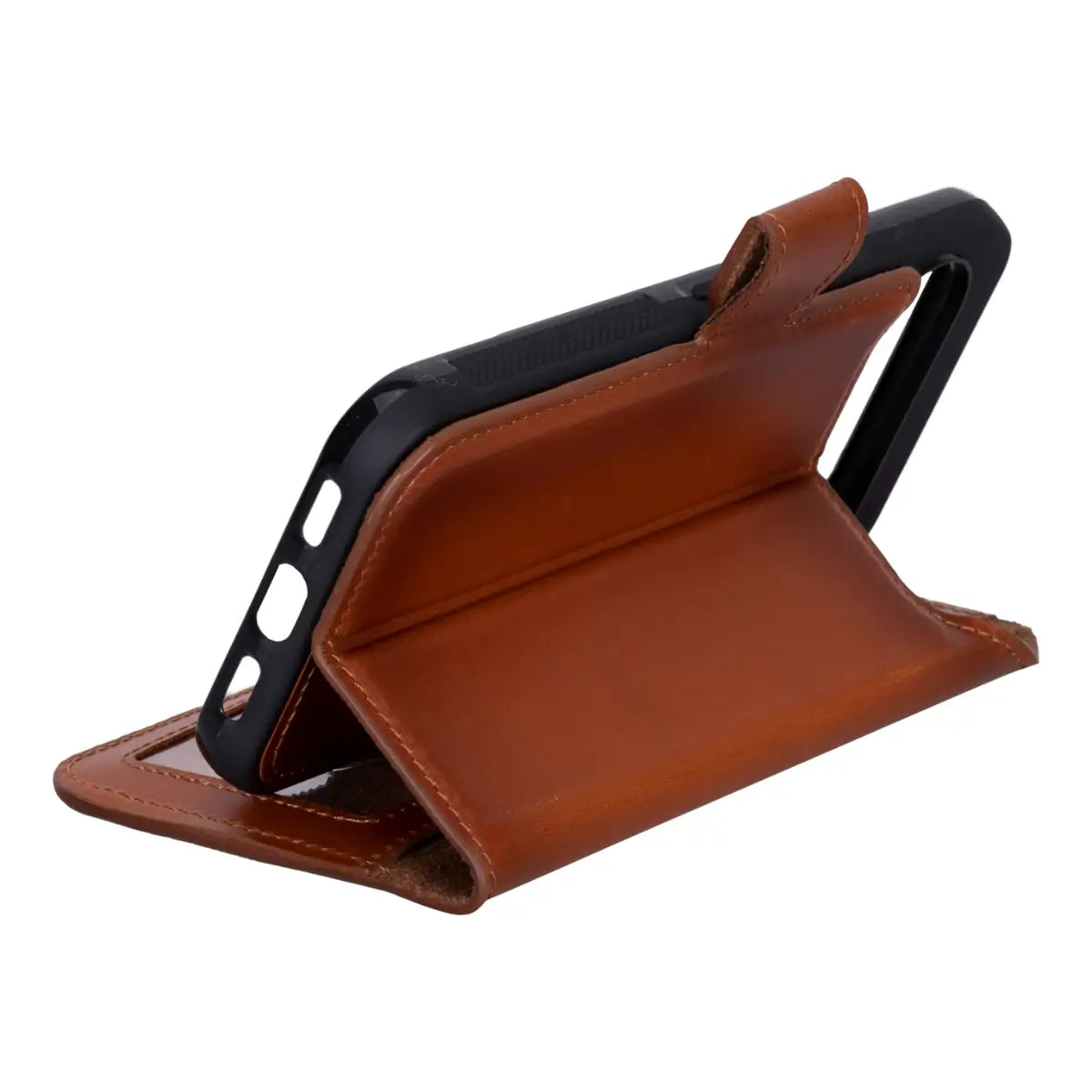 Leather Pixel 10 Detachable Wallet Case, Burnished Tan