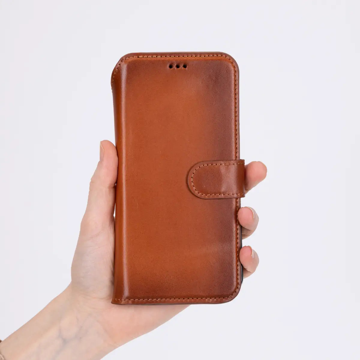 Leather Pixel 10 Detachable Wallet Case, Burnished Tan