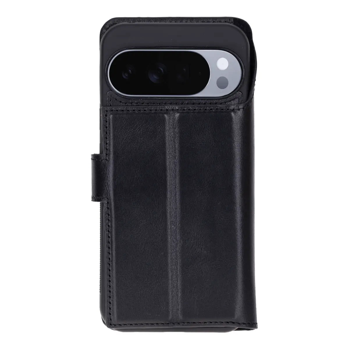 Leather Pixel 10 Pro Detachable Wallet Case, Black