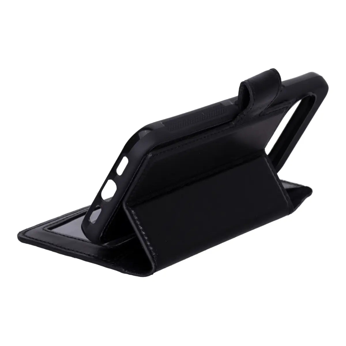 Leather Pixel 10 Pro Detachable Wallet Case, Black