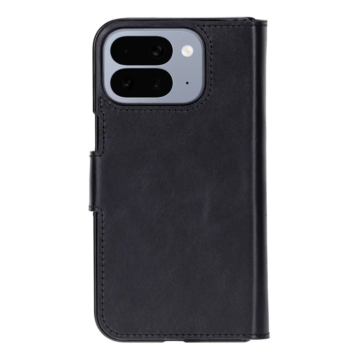 Leather Pixel 10 Pro Fold Folio Case, Black