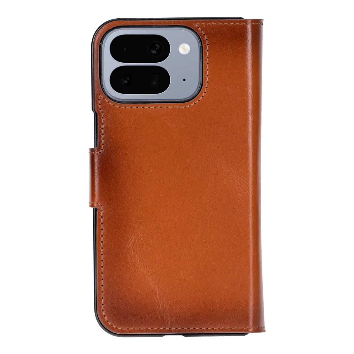 Leather Pixel 10 Pro Fold Folio Case, Burnished Tan