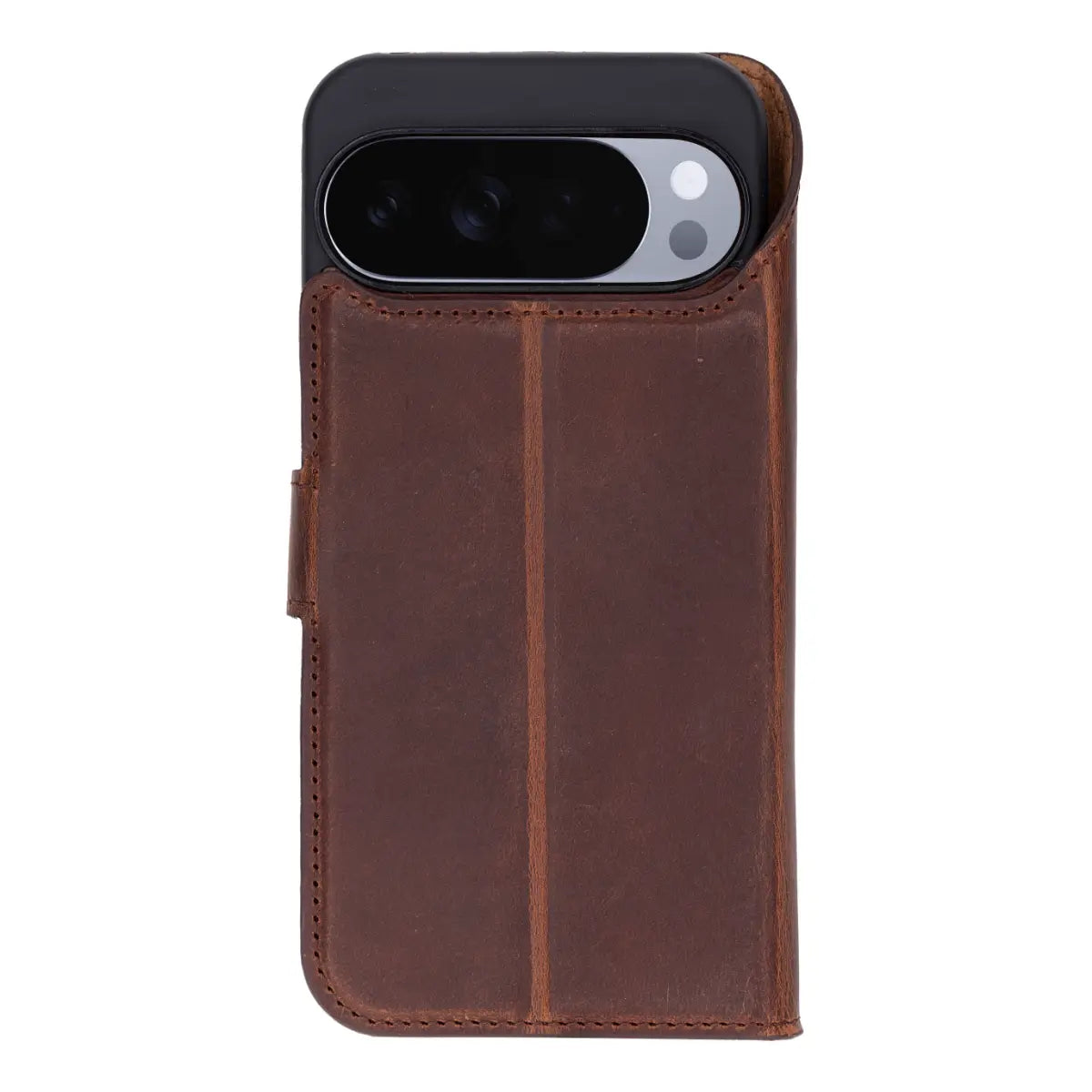 Leather Pixel 10 Pro XL Detachable Wallet Case, Distressed Brown