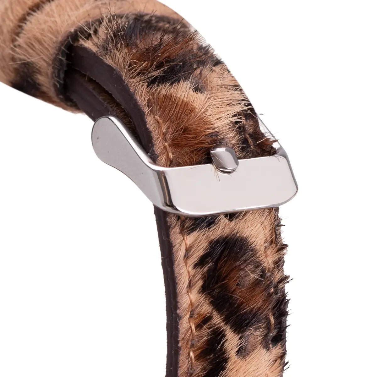 Leopard Pattern Leather Slim Apple Watch Band