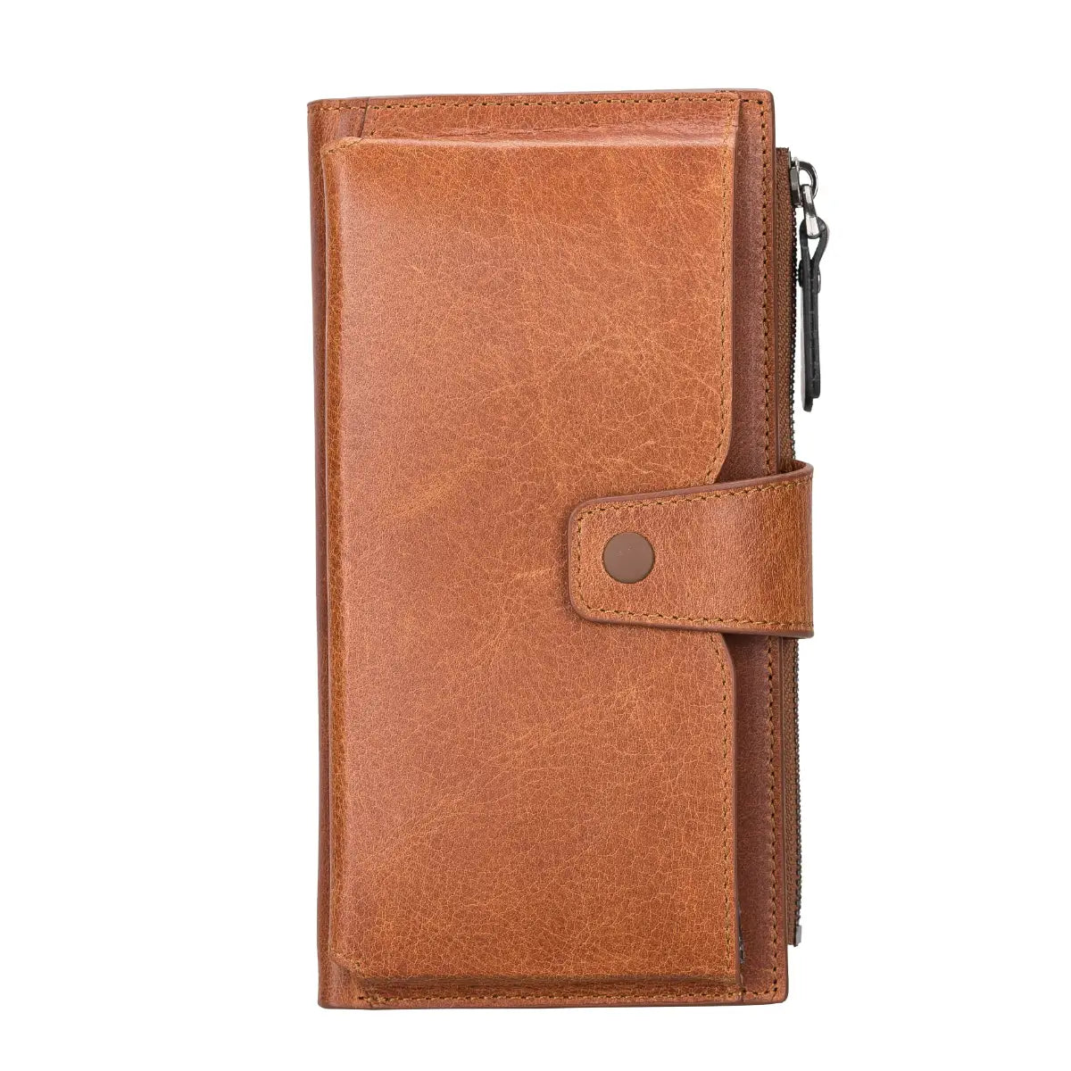 Women's Zipper Wallet-Tan (Lozan)