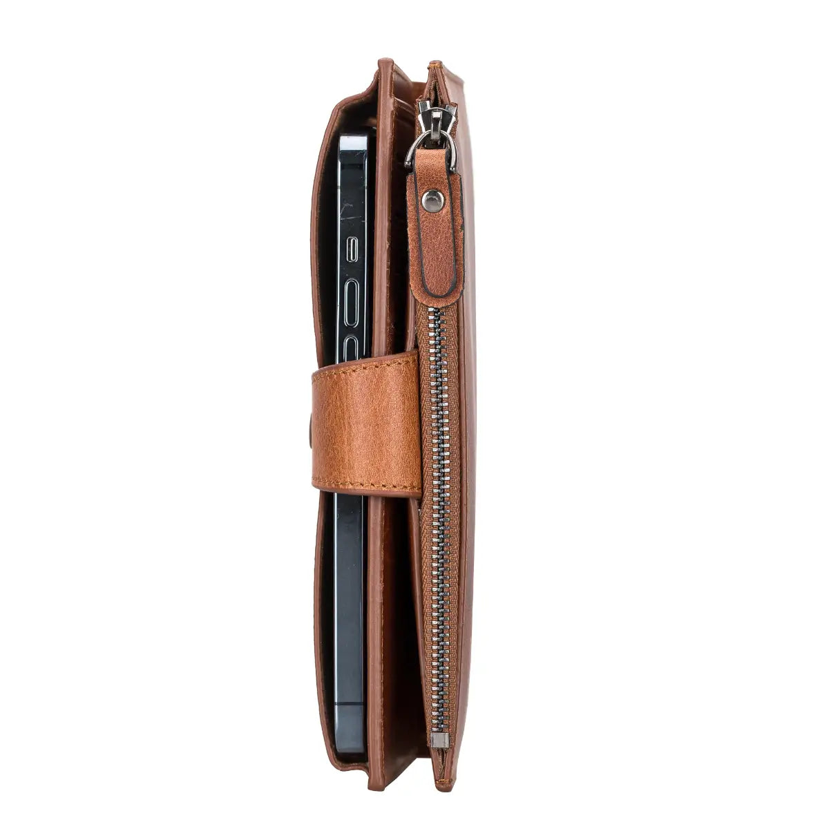 Women's Zipper Wallet-Tan (Lozan)