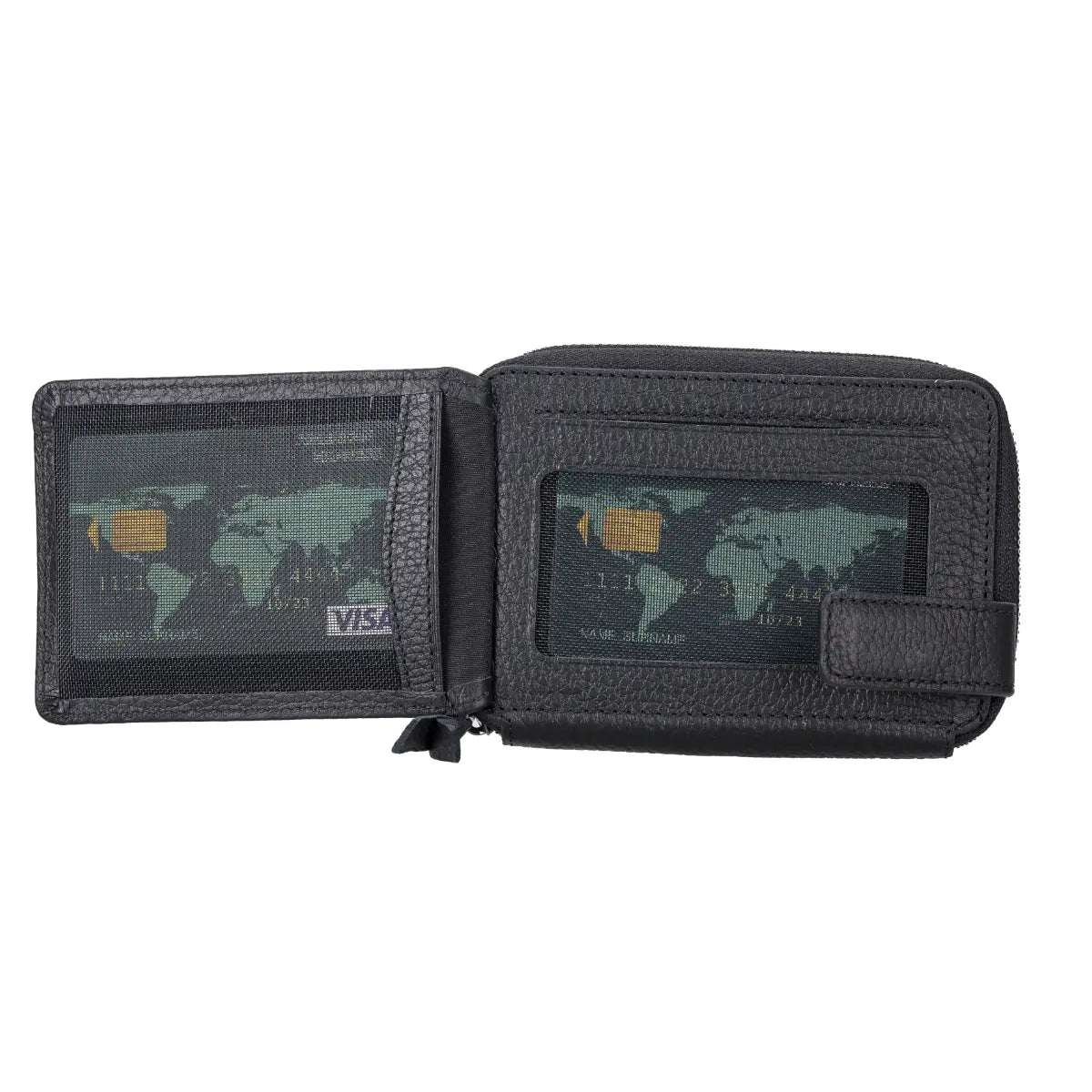 Lugano Leather Men's Wallet-Black