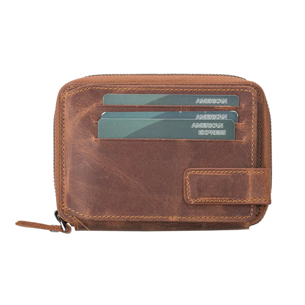 Lugano Leather Men's Wallet-Distressed Brown