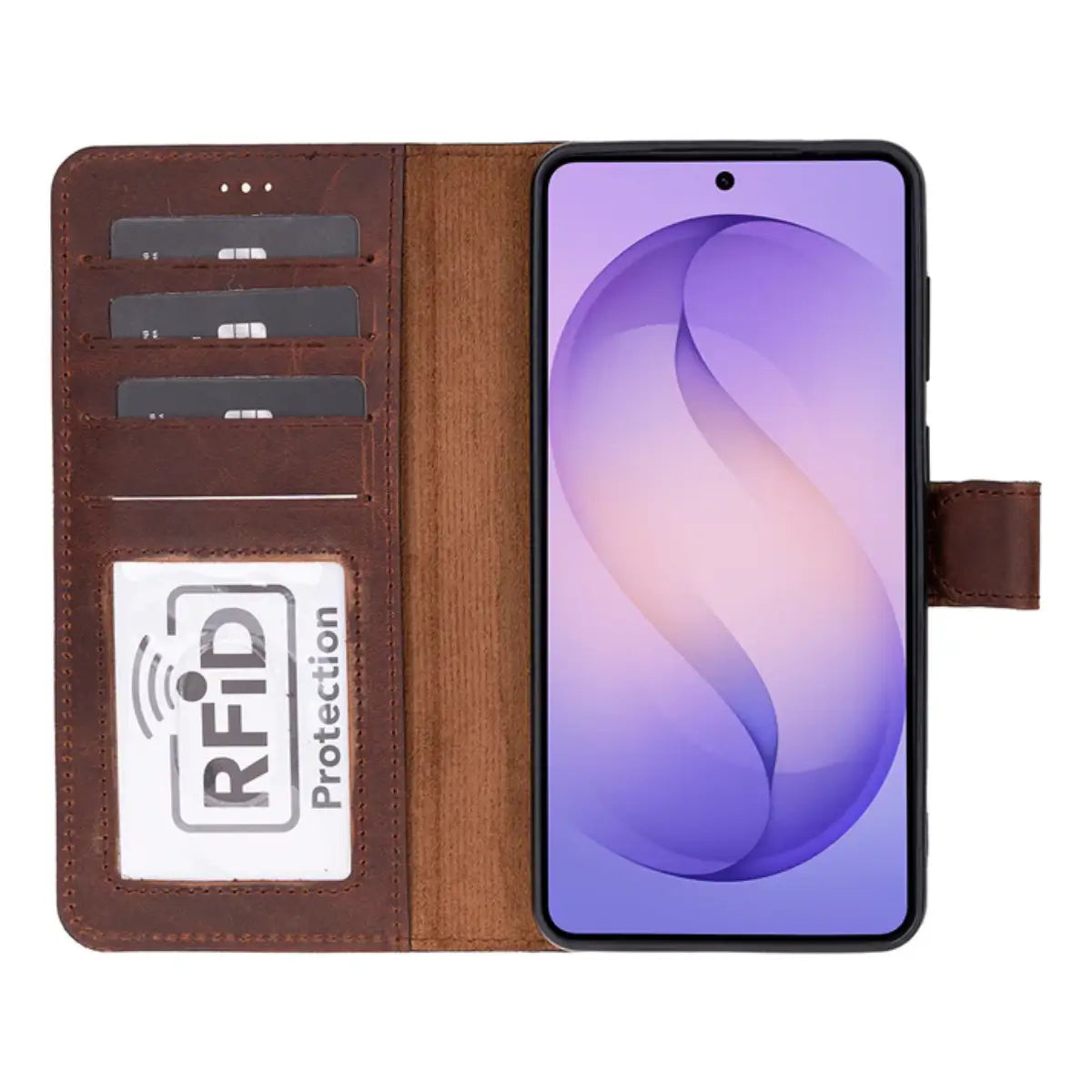 Galaxy S26 Leather Case - Distressed Brown (Vero)