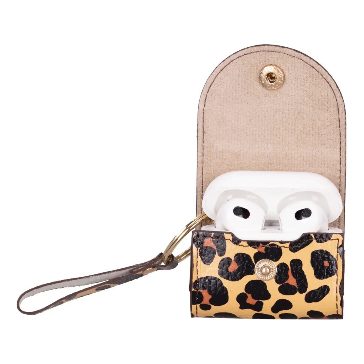 Leopard Pattern Leather AirPods Mai Case