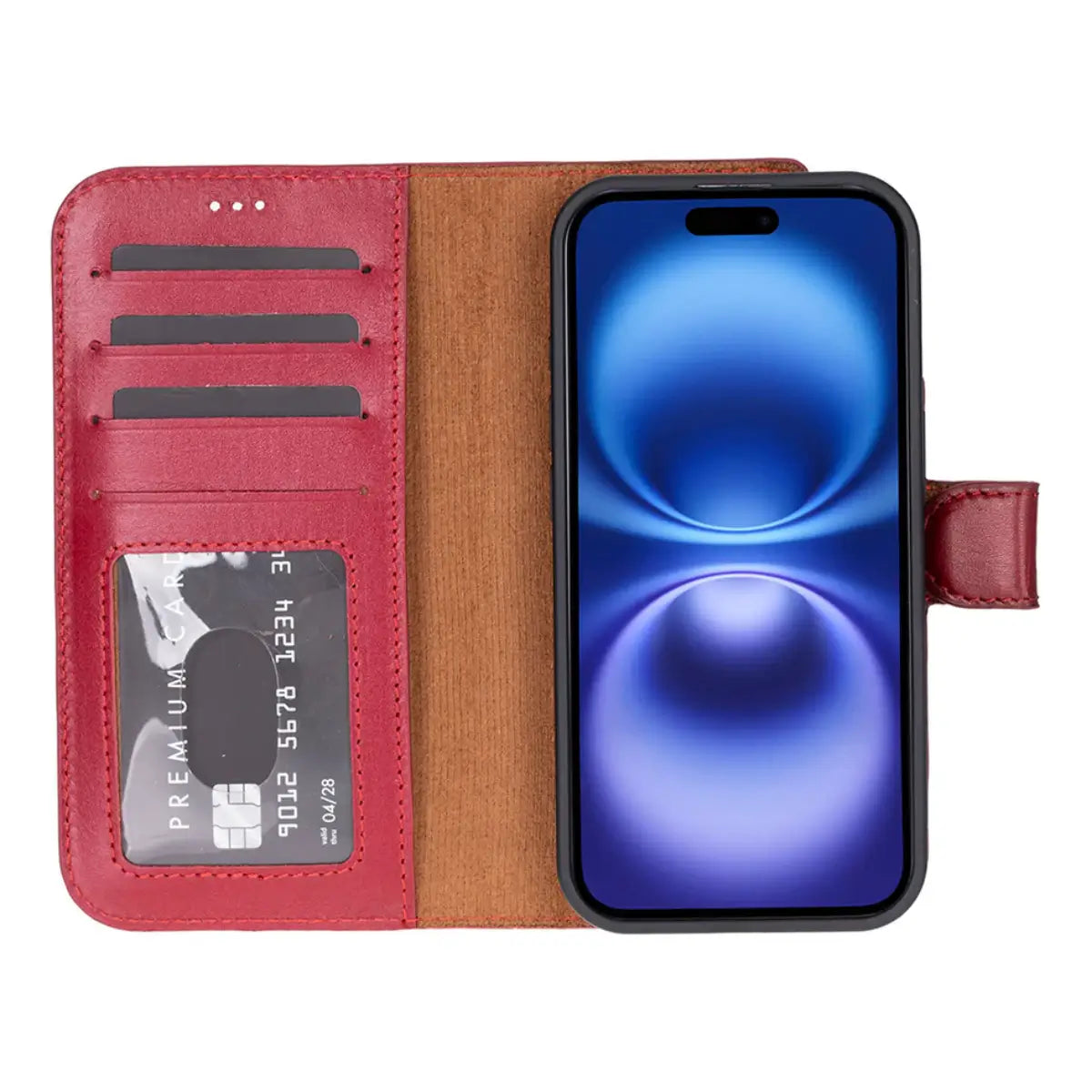 iPhone 17 Leather Case – Burnished Red (Vero)