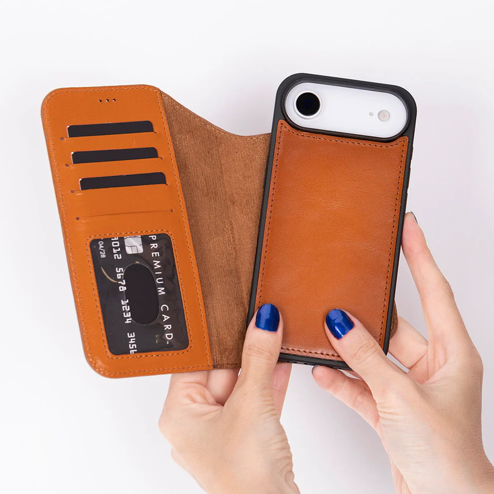 iPhone 17 Air Leather Case – Burnished Tan (Vero)