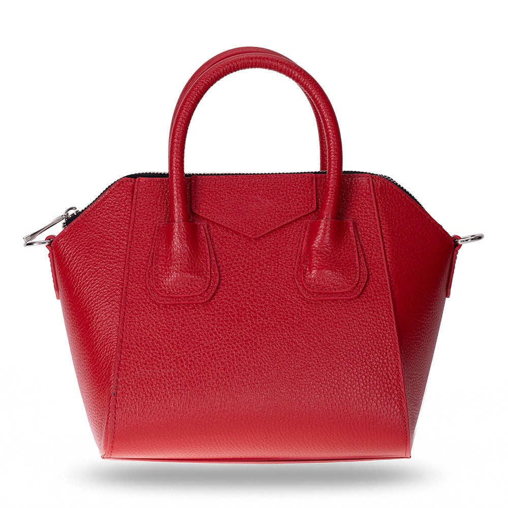 Alessia Women's Leather Bag, Red, Small