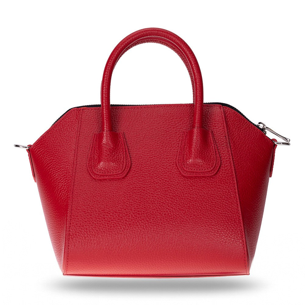 Alessia Women's Leather Bag, Red, Small