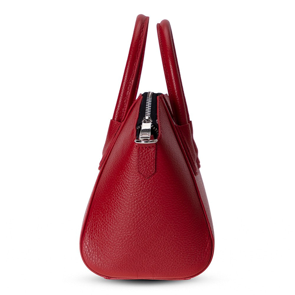 Alessia Women's Leather Bag, Red, Small