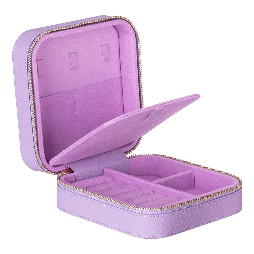 Leather Jewelry Box- Pebble Lilac